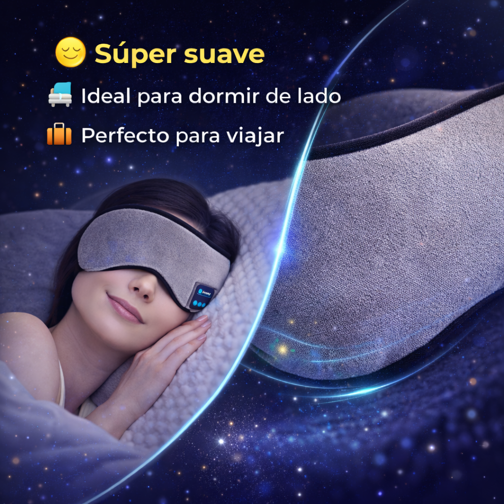 Duerme Como Nunca Antes Con El Antifaz Ajustable Con Bluetooth