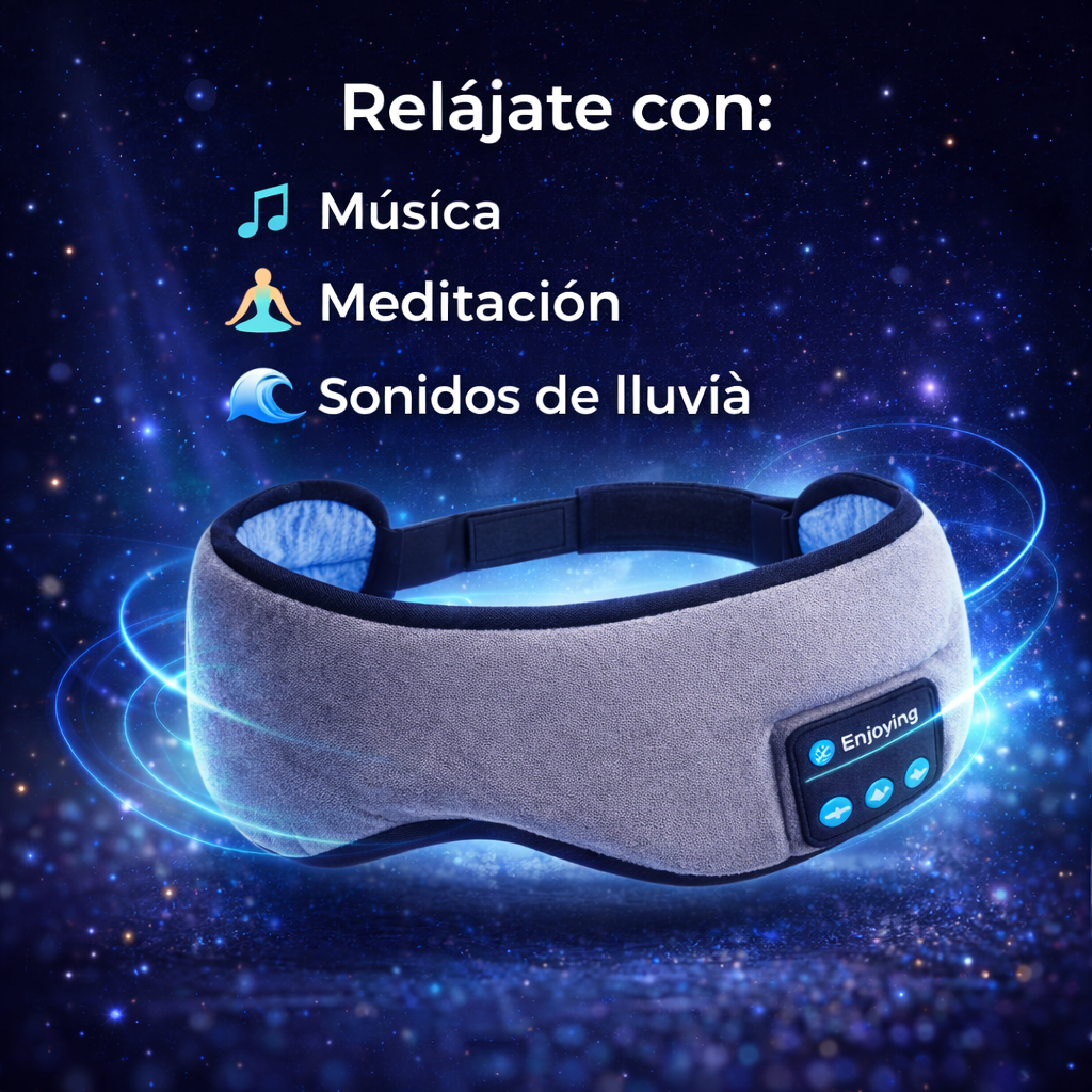 Duerme Como Nunca Antes Con El Antifaz Ajustable Con Bluetooth