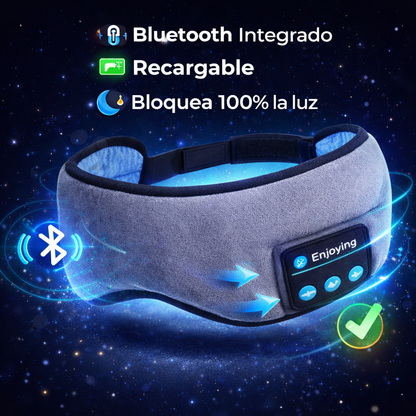 Duerme Como Nunca Antes Con El Antifaz Ajustable Con Bluetooth