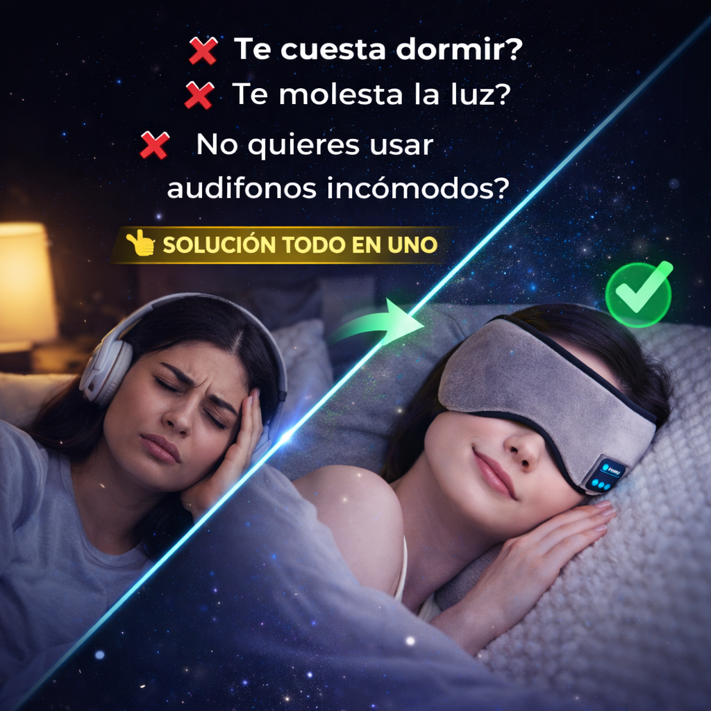 Duerme Como Nunca Antes Con El Antifaz Ajustable Con Bluetooth