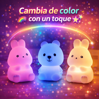 Un compañero brillante cada noche los ositos  y conejos brillantes